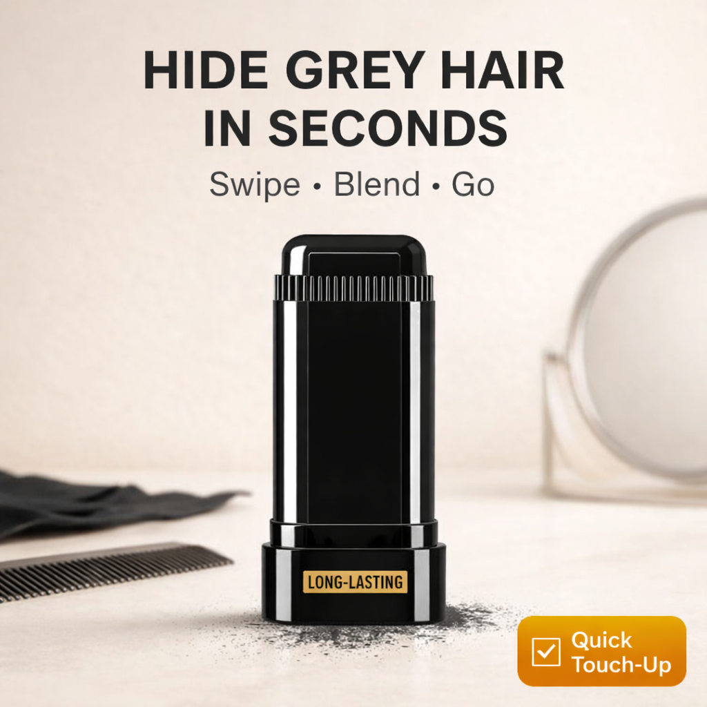 Instant Grey Hair Cover Stick – Quick Touch-Up for Natural Black Hair